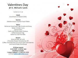Valentines Day Buffet 2020